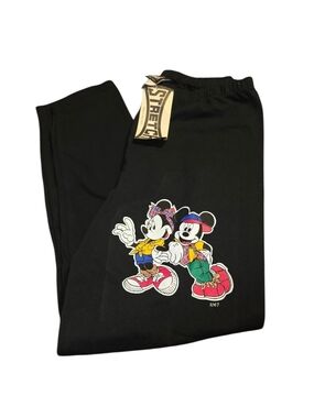 VTG 90s Mickey Unlimited Jerry Leigh NWT Black Leggings Mickey Minnie Large